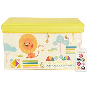 Bieco Aufbewahrungsbox mit Deckel Kinder Zoos - gelb