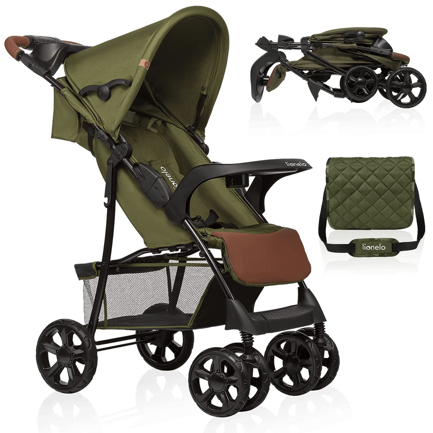 LIONELO Emma Plus Kinderwagen - Forest Green