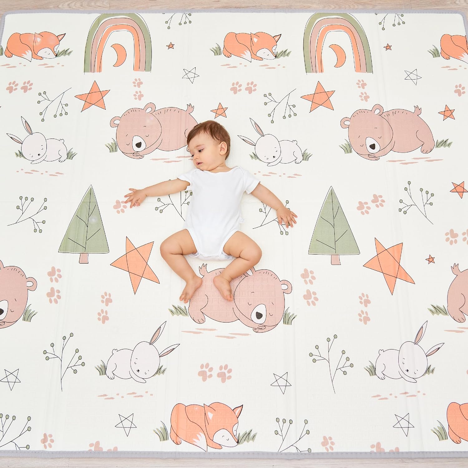 Krabbelmatte Baby Faltbar Spielmatte - Fox