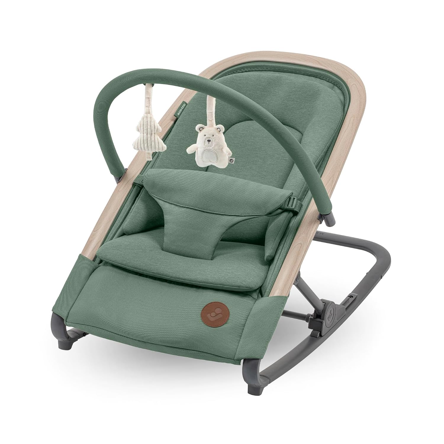 Maxi-Cosi Kori 2-in-1-Babywippe mit Spielzeugbogen - Beyond Green