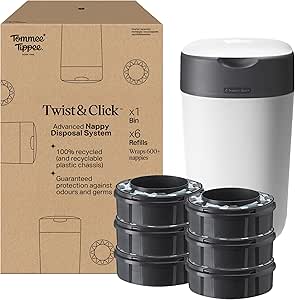 Tommee Tippee Twist and Click Advanced Windeleimer inkl. 6x Nachfüllkassetten