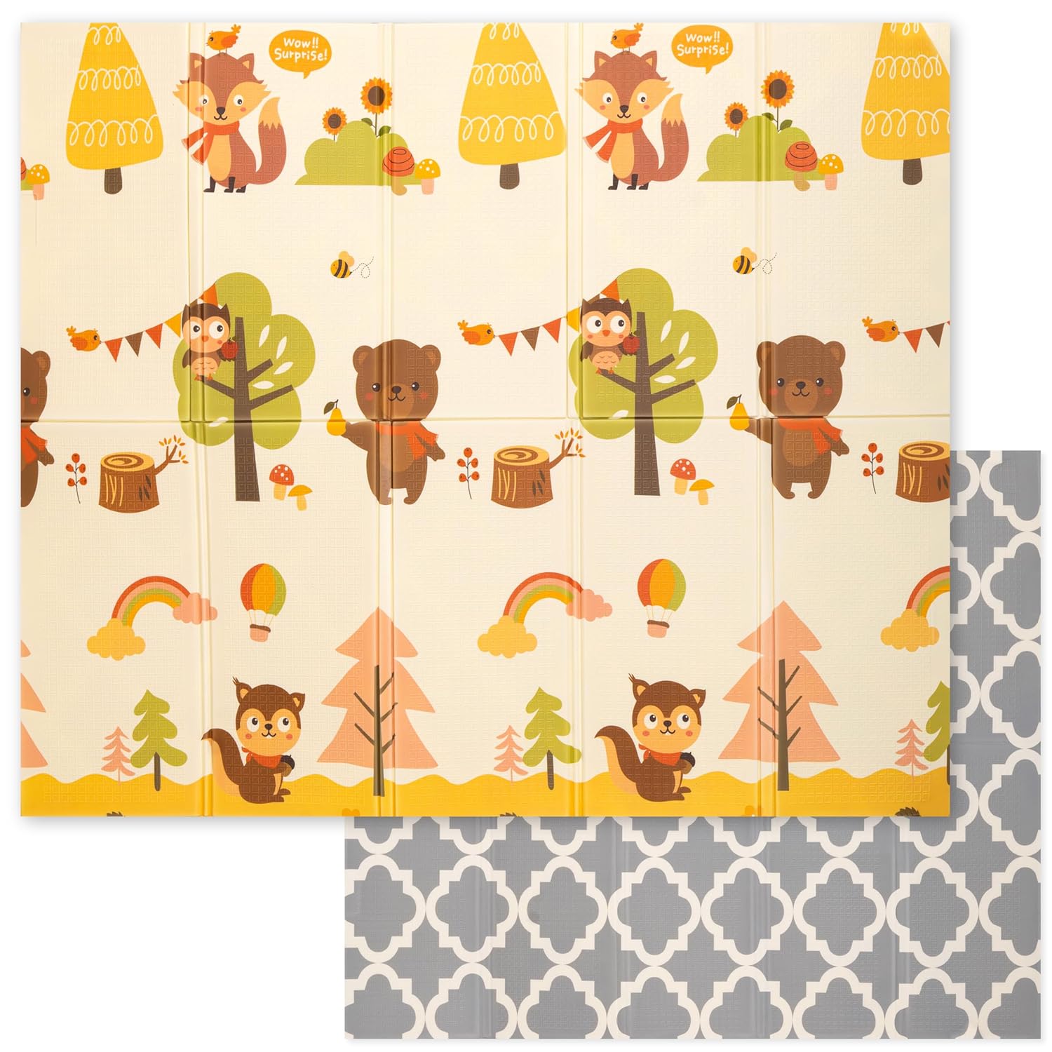 Spielmatte Baby - Krabbelmatte Baby 150x180x1cm - Fuchs