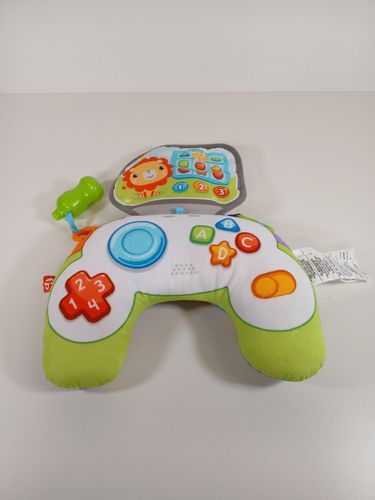 Fisher-Price HGB89 - Babys Controller Spielkissen Gaming zum Spielen in Bauchlage mit 2 Hänge-Spielzeugen